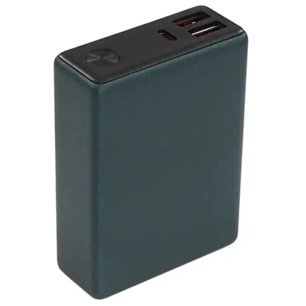 Внешний аккумулятор OLMIO QX-10, 10000mAh, 22.5W, QuickCharge3.0/PowerDelivery, LCD, темно-зеленый