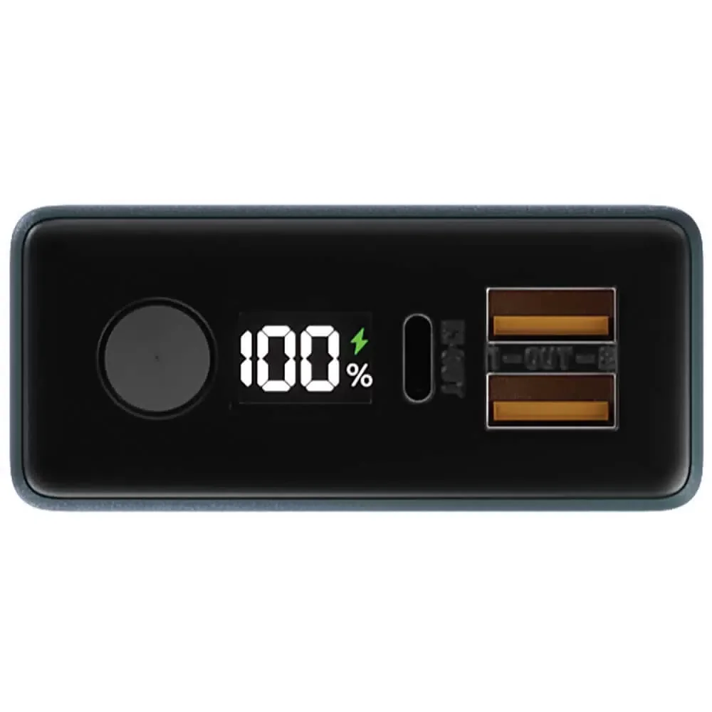 Внешний аккумулятор OLMIO QX-20, 20000mAh, 22.5W, QuickCharge3.0/PowerDelivery, LCD, графитовый