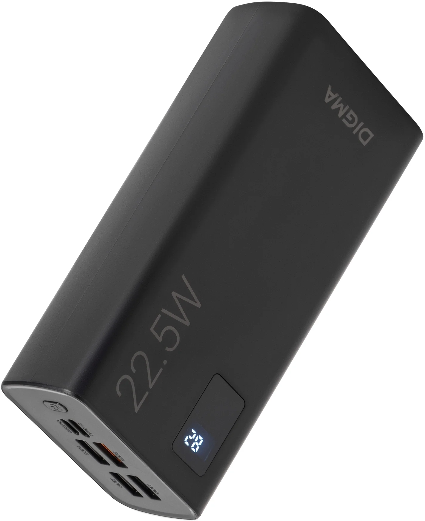 Мобильный аккумулятор Digma DGPF30B 30000mAh QC3.0/PD3.0 22.5W 3A 4xUSB-A/2xUSB-C черный (DGPF30B22PBK)
