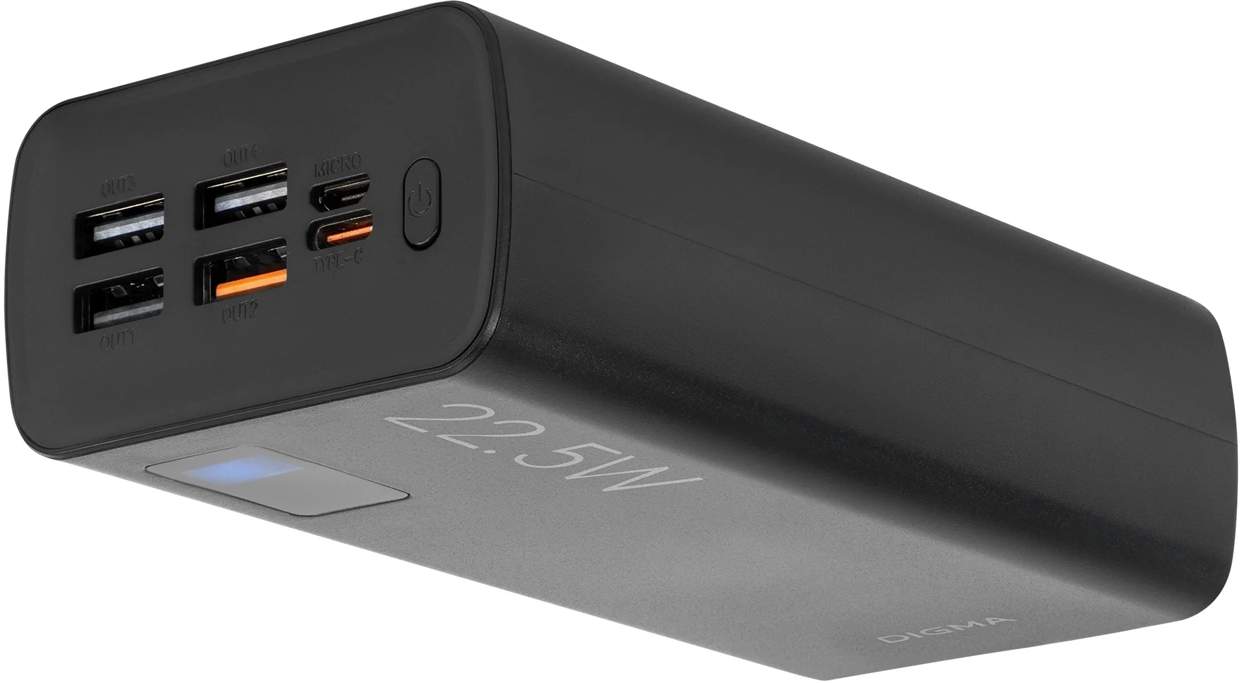 Мобильный аккумулятор Digma DGPF50B 50000mAh QC3.0/PD3.0 22.5W 2.25A 4xUSB-A/2xUSB-C черный (DGPF50B22PBK)