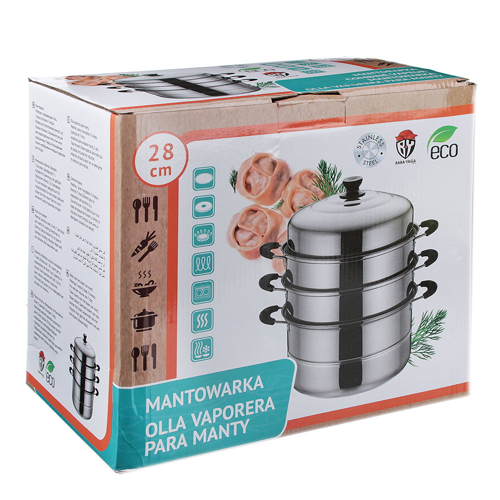 VETTA Мантоварка 28см, нержавеющая сталь, 3 яруса