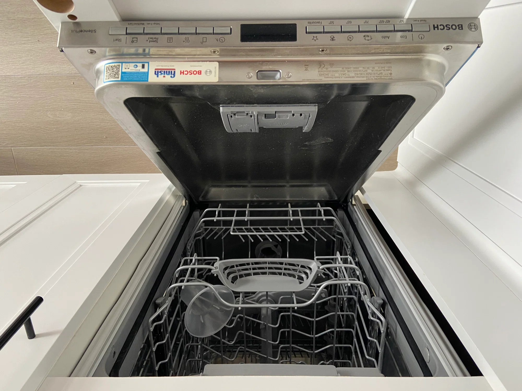 Встраиваемая посудомоечная машина Bosch SPV4EMX10E, серебристый, 44.8 см, 10 компл., 44 дБ, класс C
