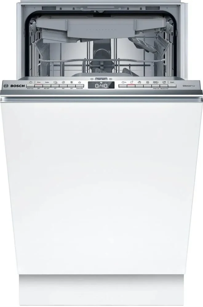 Встраиваемая посудомоечная машина Bosch SPV4HMX14Q, 45 см, 10 комплектов, электронное управление, дисплей, энергоэффективность А+, уровень шума 46 дБ,