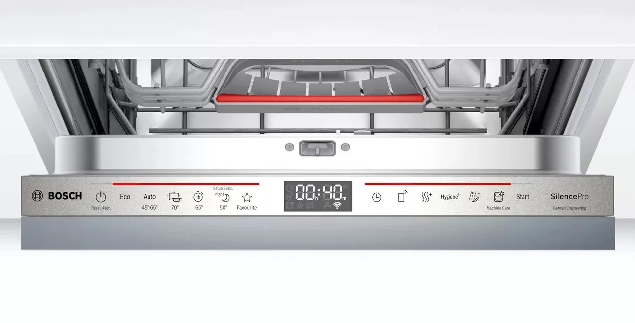 Встраиваемая посудомоечная машина Bosch SPV4HMX14Q, 45 см, 10 комплектов, электронное управление, дисплей, энергоэффективность А+, уровень шума 46 дБ,