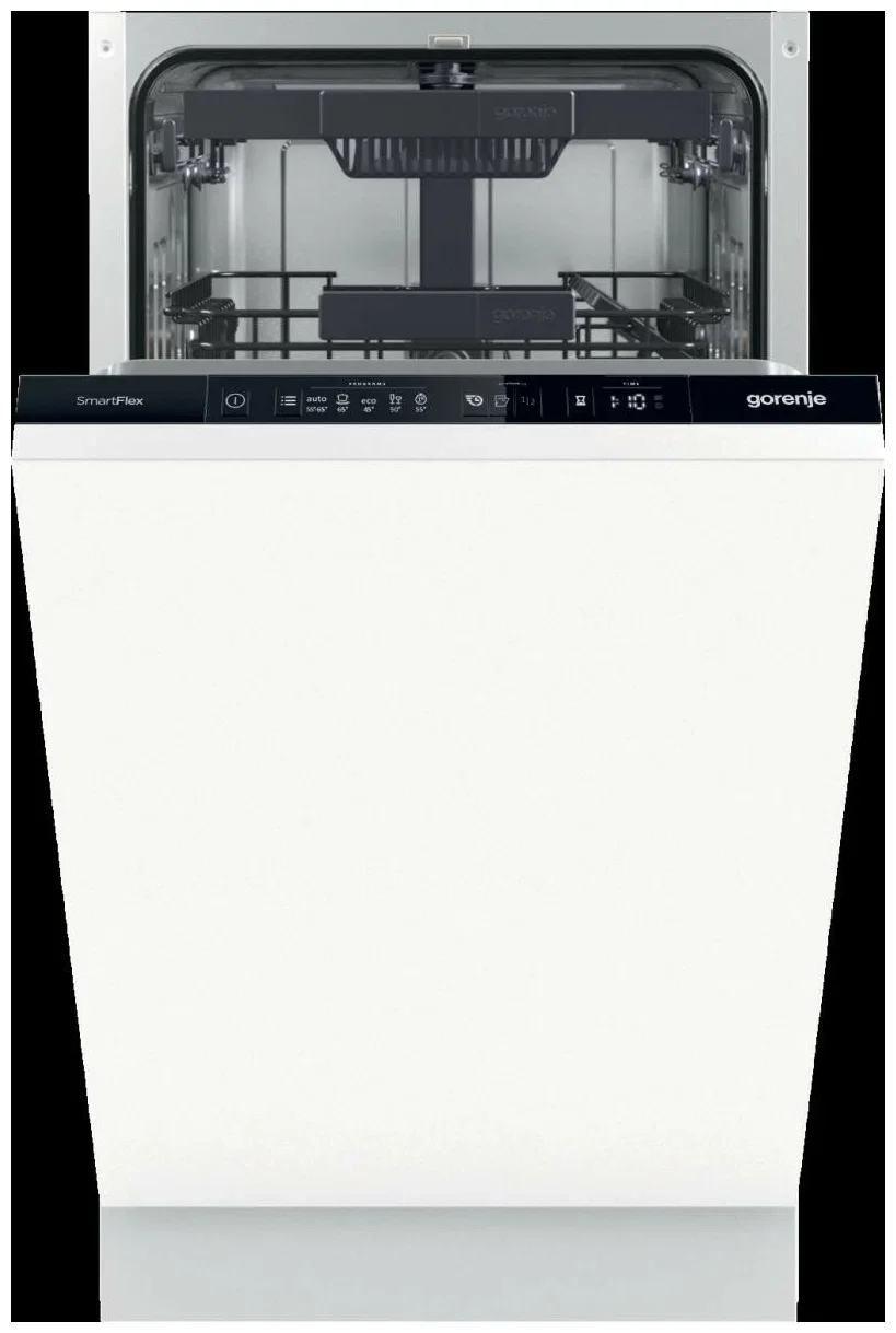 Встраиваемая посудомоечная машина GORENJE GV561D11 Встраиваемые ПММ шириной 45 см,Количество корзин:3,Бак из нержавеющей стали,Защита от перелива: Пол