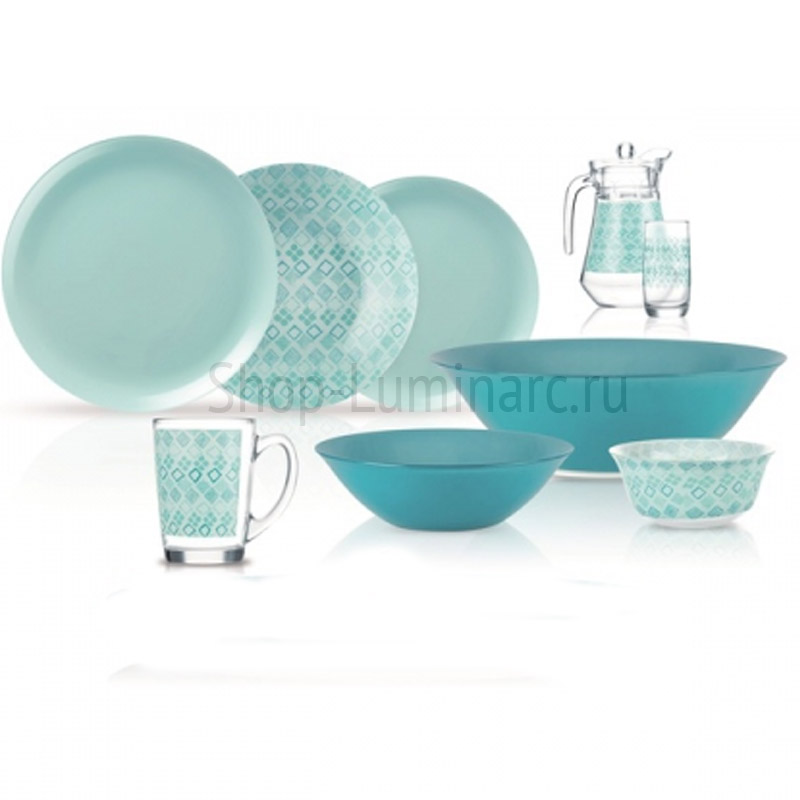 Набор столовый SIMPLY FANTASIA TURQUOISE 44 предмета