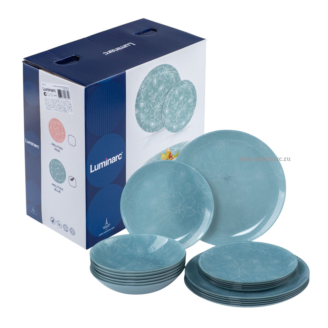 Столовый набор MELITINA BLUE 18 предметов