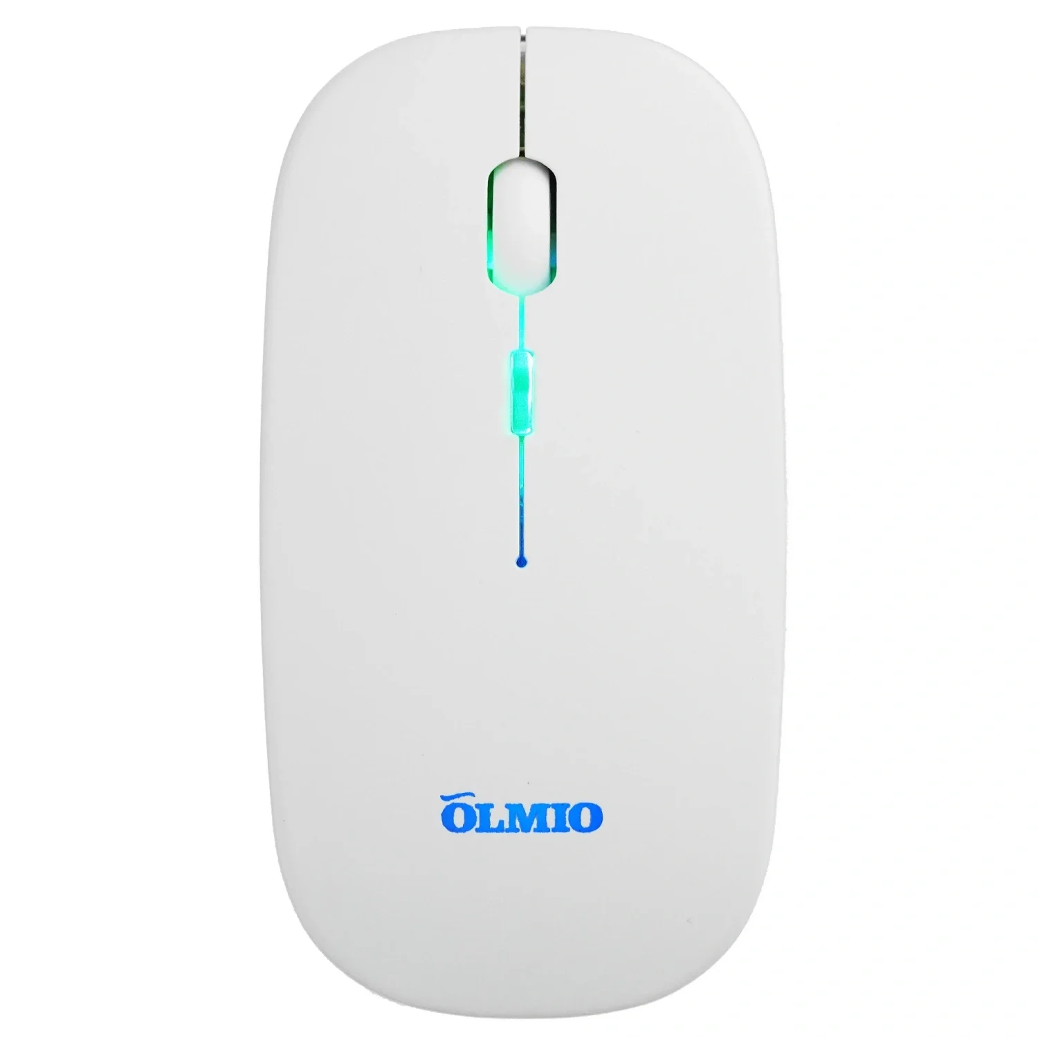 Мышь беспроводная OLMIO WM-21 белый, бесшумная, 3 кнопки с подсветкой, 1600 dpi