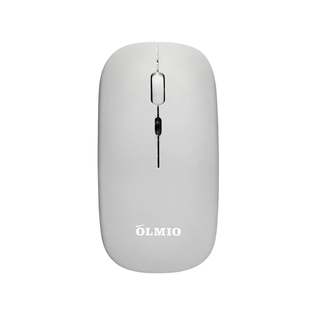 Мышь беспроводная OLMIO WM-21 белый, бесшумная, 3 кнопки с подсветкой, 1600 dpi