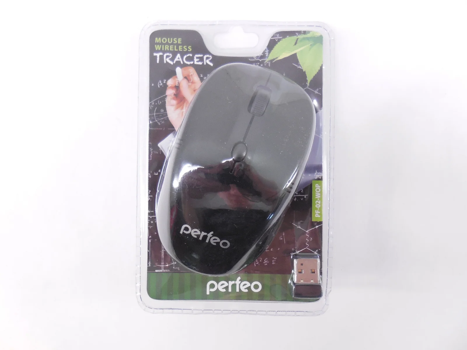 Мышь беспроводная Perfeo TRACER черный, 1200 dpi, радиоканал, USB, кнопки - 4