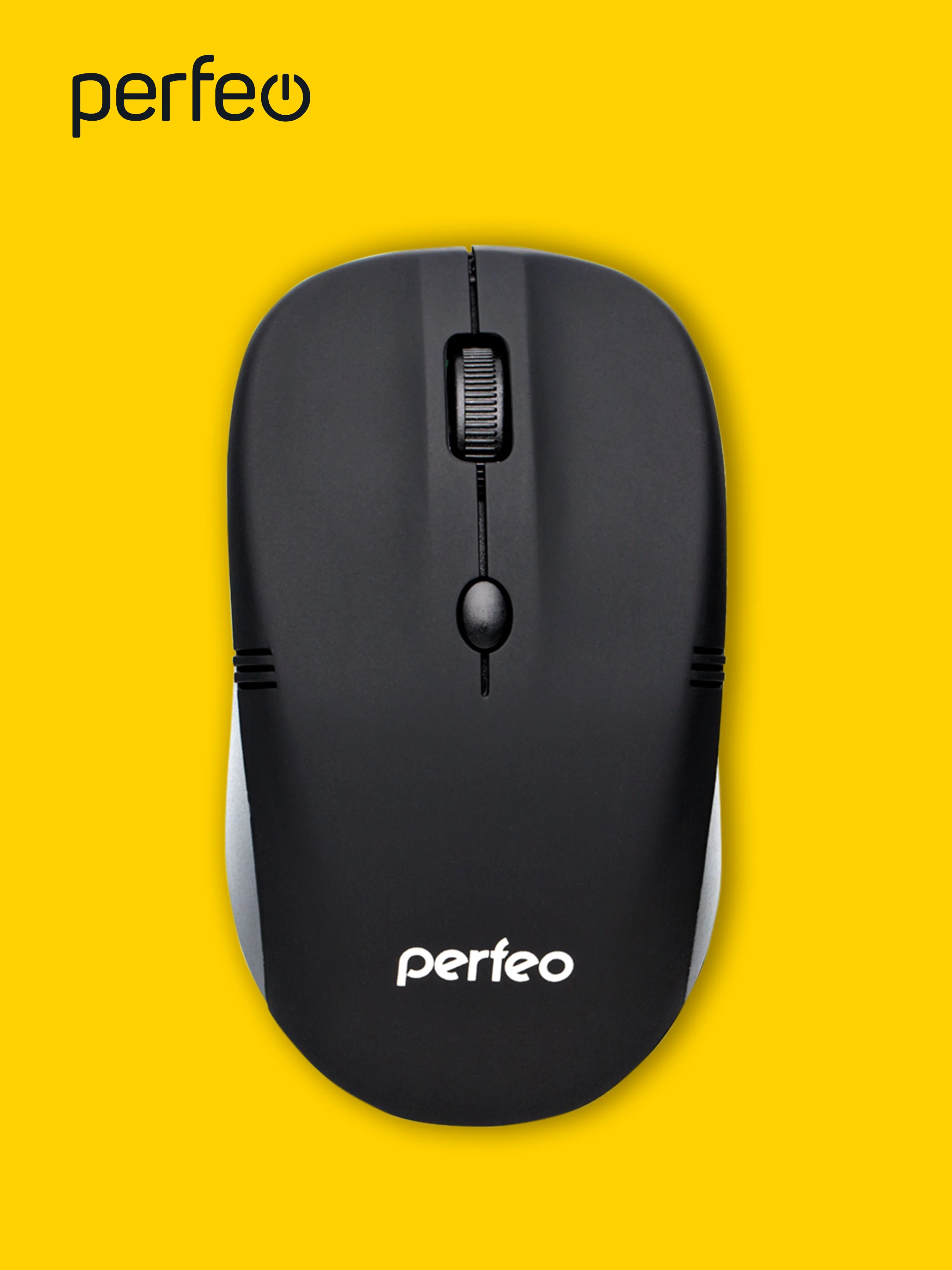 Мышь беспроводная Perfeo TRACER черный, 1200 dpi, радиоканал, USB, кнопки - 4