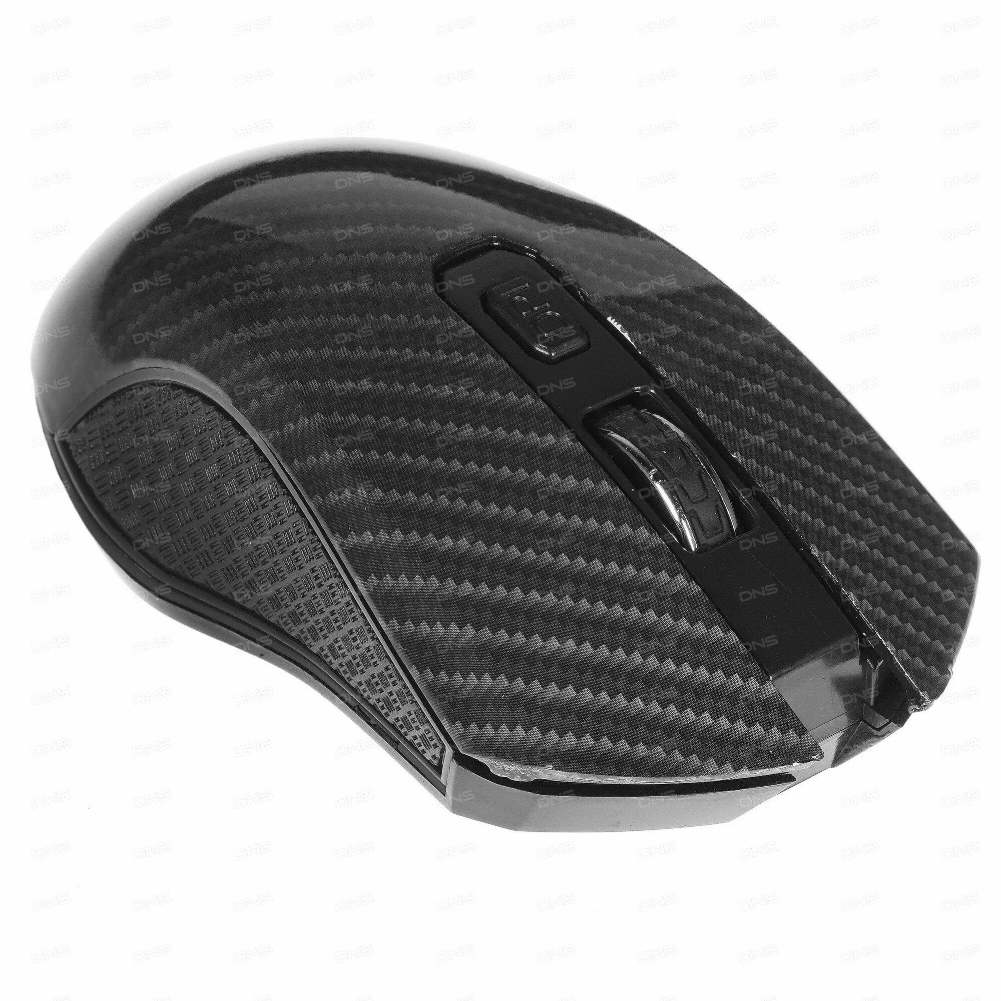 Мышь беспроводная Qumo Kevlar M26 черный, 1600 dpi, радиоканал, USB, кнопки - 4