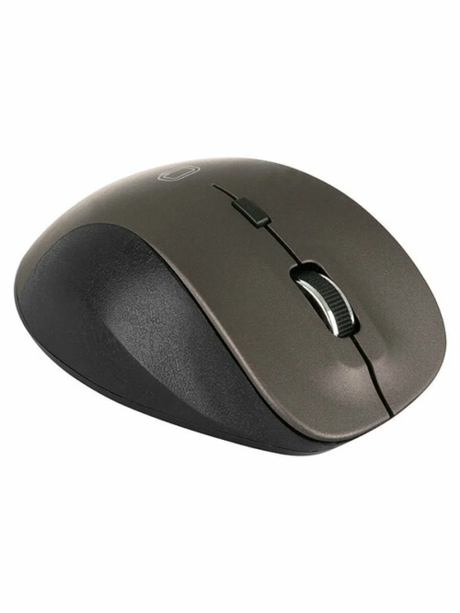 Мышь беспроводная Qumo Office Elite M55 коричневый, 2400 dpi, радиоканал, USB, кнопки - 6