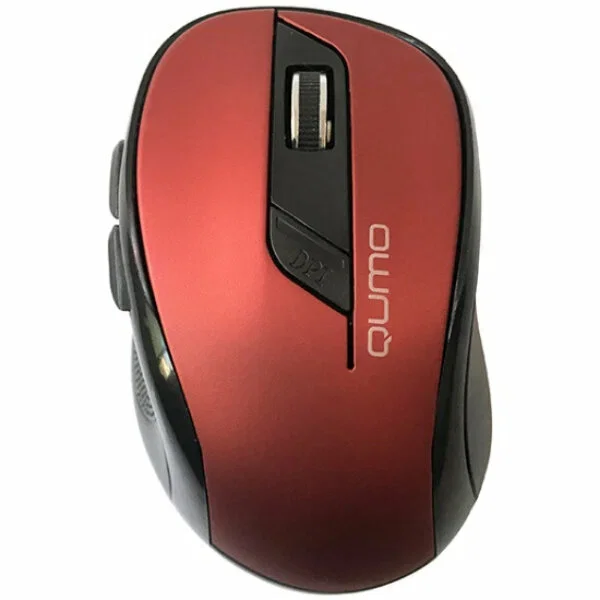 Мышь беспроводная Qumo Office Line M62 красный, 1600 dpi, радиоканал, USB, кнопки - 6