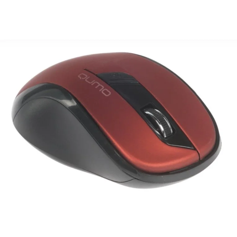 Мышь беспроводная Qumo Office Line M62 красный, 1600 dpi, радиоканал, USB, кнопки - 6