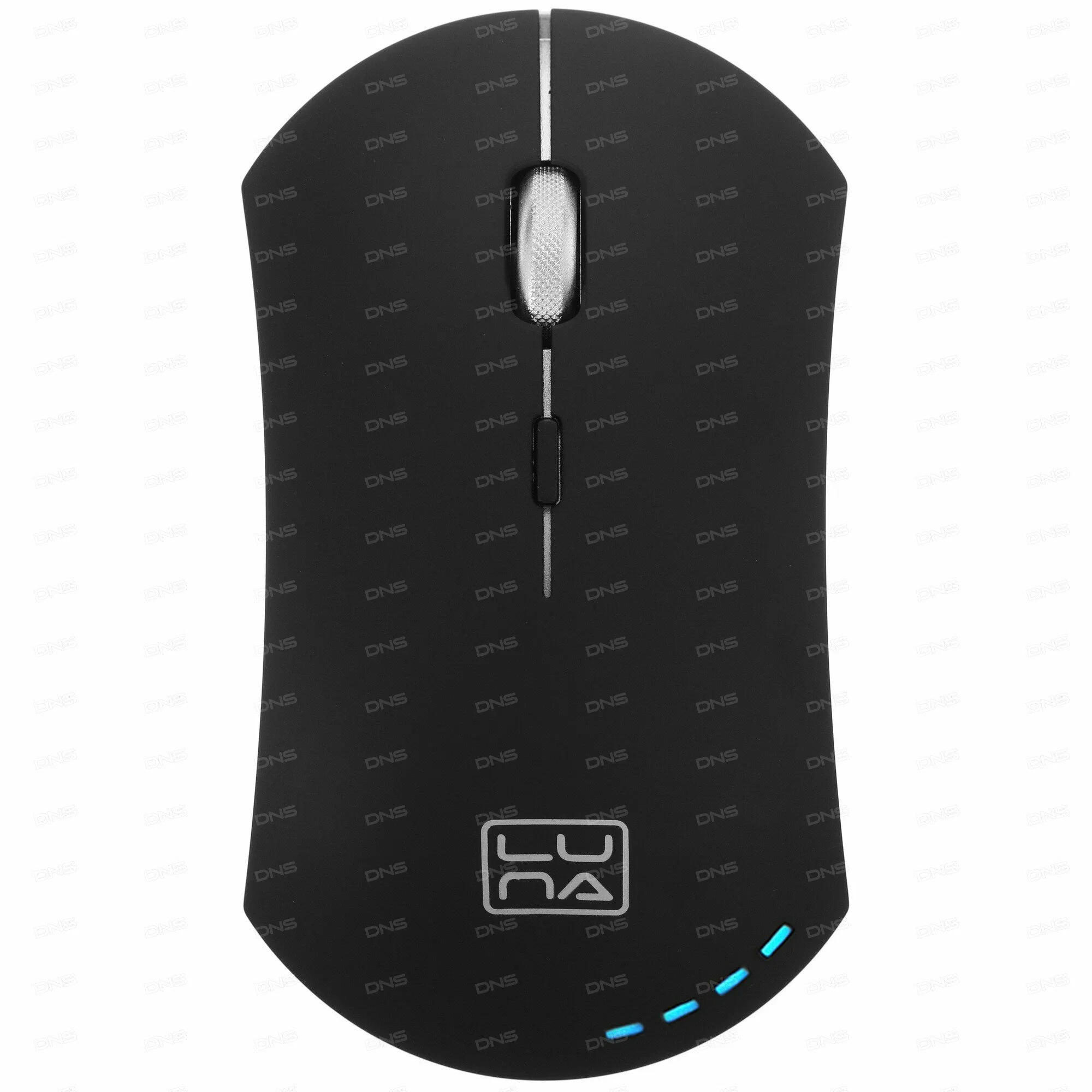 Мышь беспроводная Qumo Office Luna M74 черный, 1600 dpi, радиоканал, USB, кнопки - 6