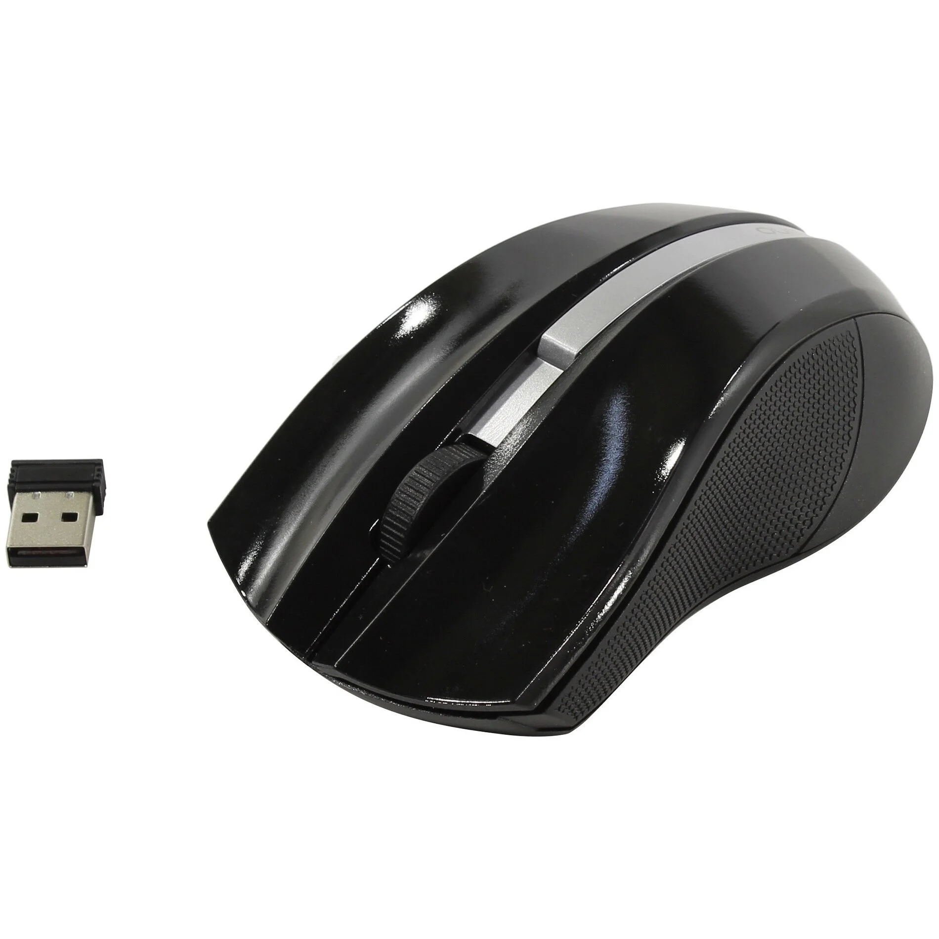 Мышь беспроводная Qumo Office M15 Style черный, 1000 dpi, радиоканал, USB, кнопки - 3
