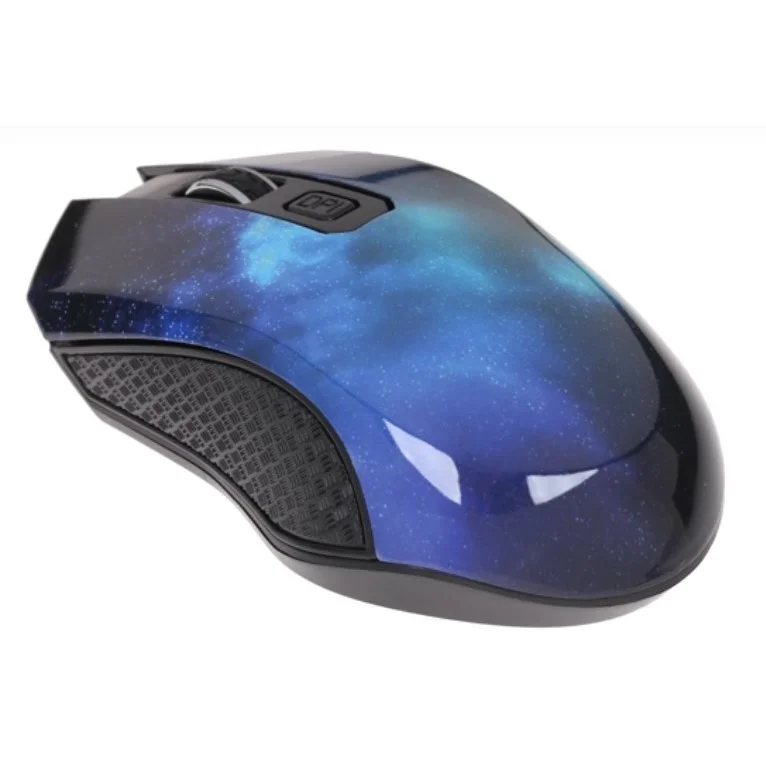Мышь беспроводная Qumo Office M27 Universe синий, 1600 dpi, радиоканал, USB, кнопки - 4