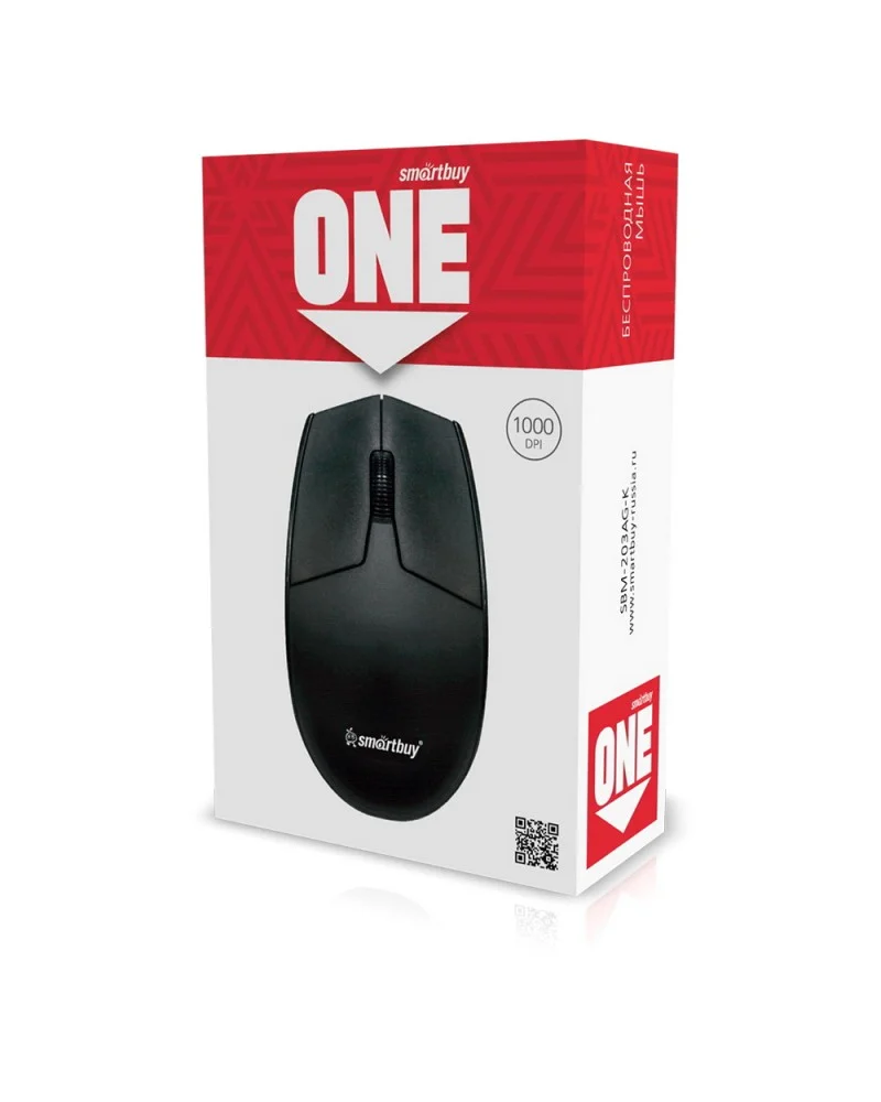 Мышь беспроводная SMARTBUY (SBM-203AG-K) ONE 203AG-K черный
