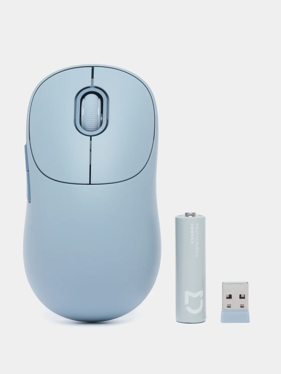 Мышь беспроводная Xiaomi Wireless Mouse 3 синий, 1200 dpi, радиоканал, Bluetooth, USB, кнопки - 5