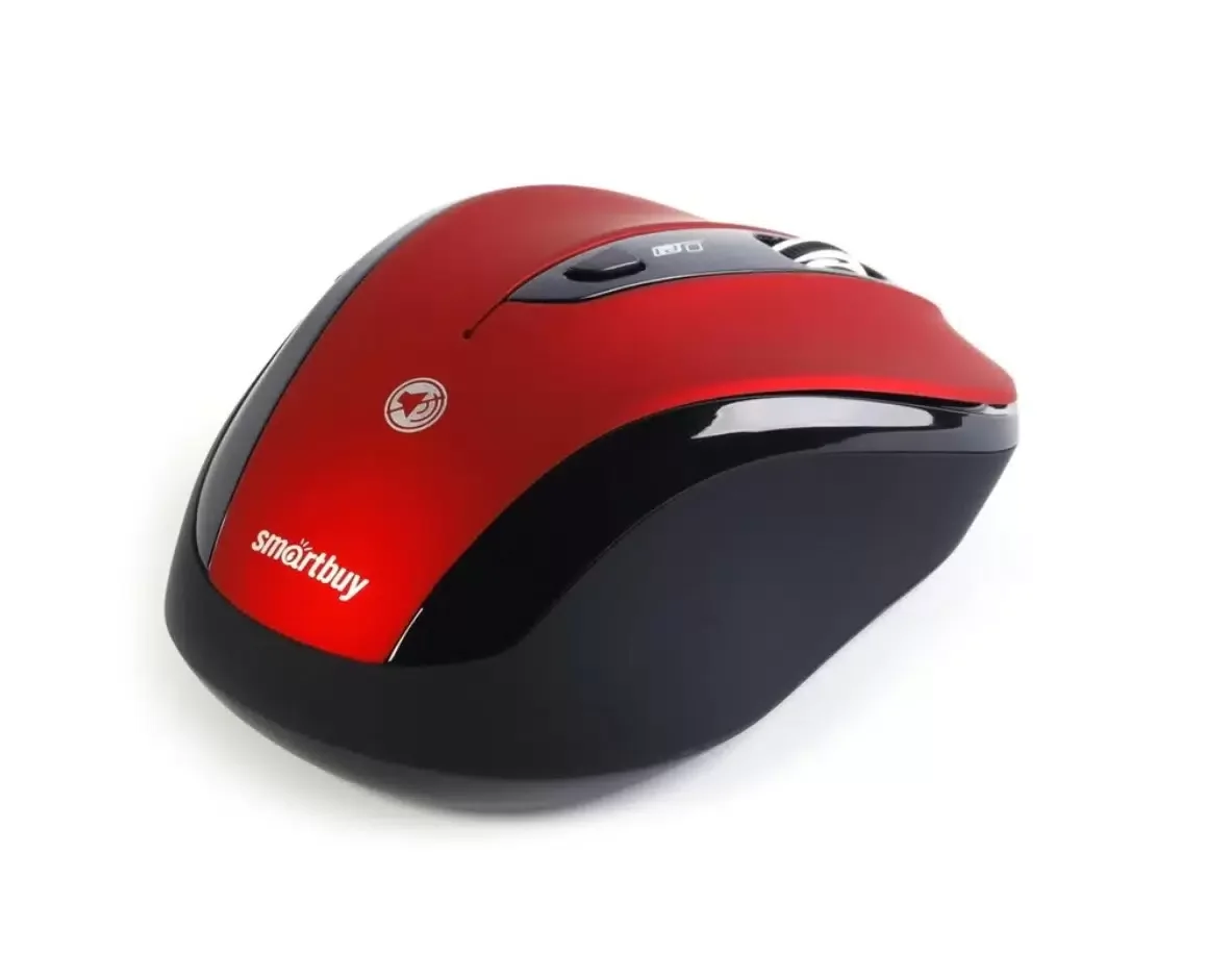 Мышь беспроводная беззвучная Smartbuy 612AG красная, Blue LED SBM-612AG-RK