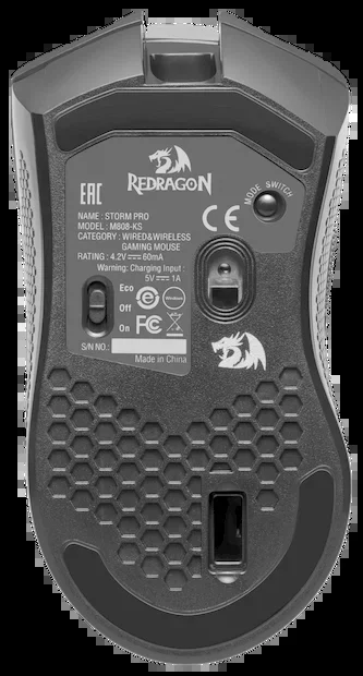 Мышь беспроводная игровая REDRAGON Storm Pro RGb, 16000 dpi