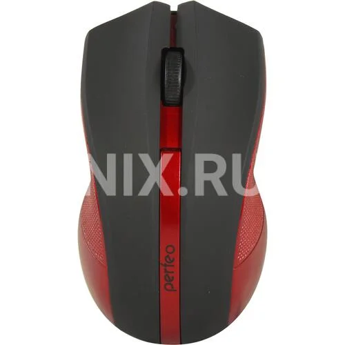 Мышь беспроводная оптическая Perfeo "VERTEX", 3 кн, DPI 1000, USB, черный/красный PF_A4779