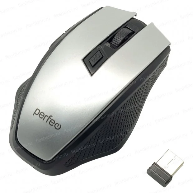 Мышь беспроводная оптическая PERFEO PF_C3590 "FLAIR" серебро