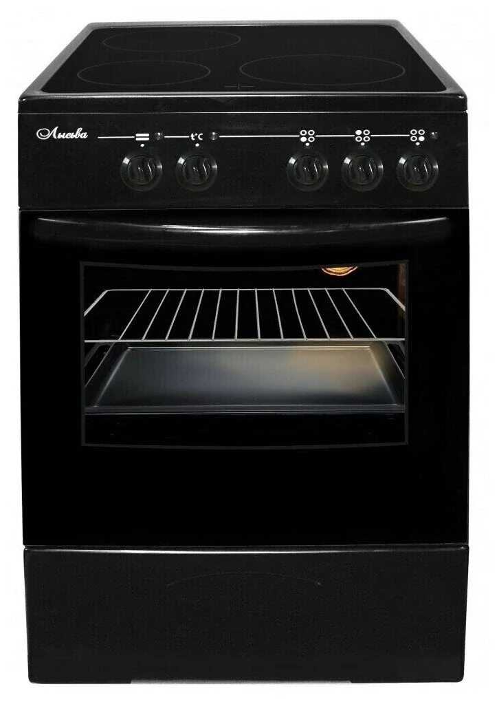 Плита электрическая Лысьва EF4002MK00 черный, конфорок 4, духовка 57 л, 50 см x 84 см x 60 см (без крышки)