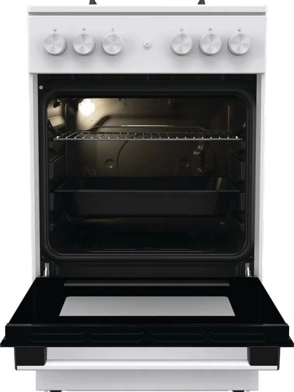 Плита газовая Gorenje GG5A11WF белый, конфорок 4 газовых, духовка 70 л, 50 см x 85 см x 59.4 см