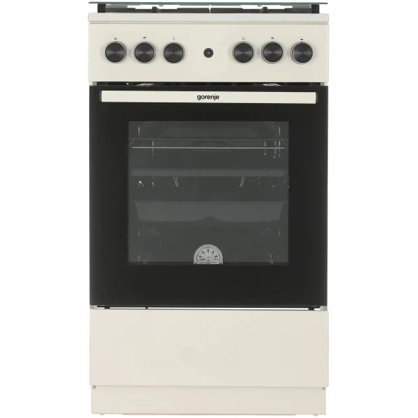 Плита газовая Gorenje GG5A21BEF бежевый, конфорок 4 газовых, духовка 70 л, 50 см x 85 см x 59.4 см