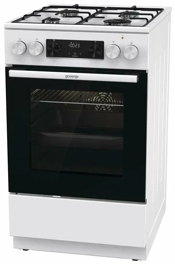 Плита комбинированная Gorenje GK5C60WJ белый, конфорок 4 газовых, духовка 62 л, 50 см x 85 см x 59.4 см