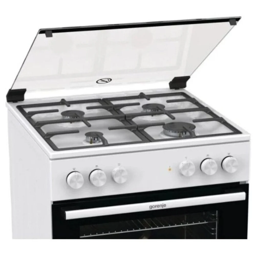 Плита комбинированная Gorenje GK6A20WF белый, конфорок 4 газовых, духовка 65 л, 60 см x 85 см x 60 см