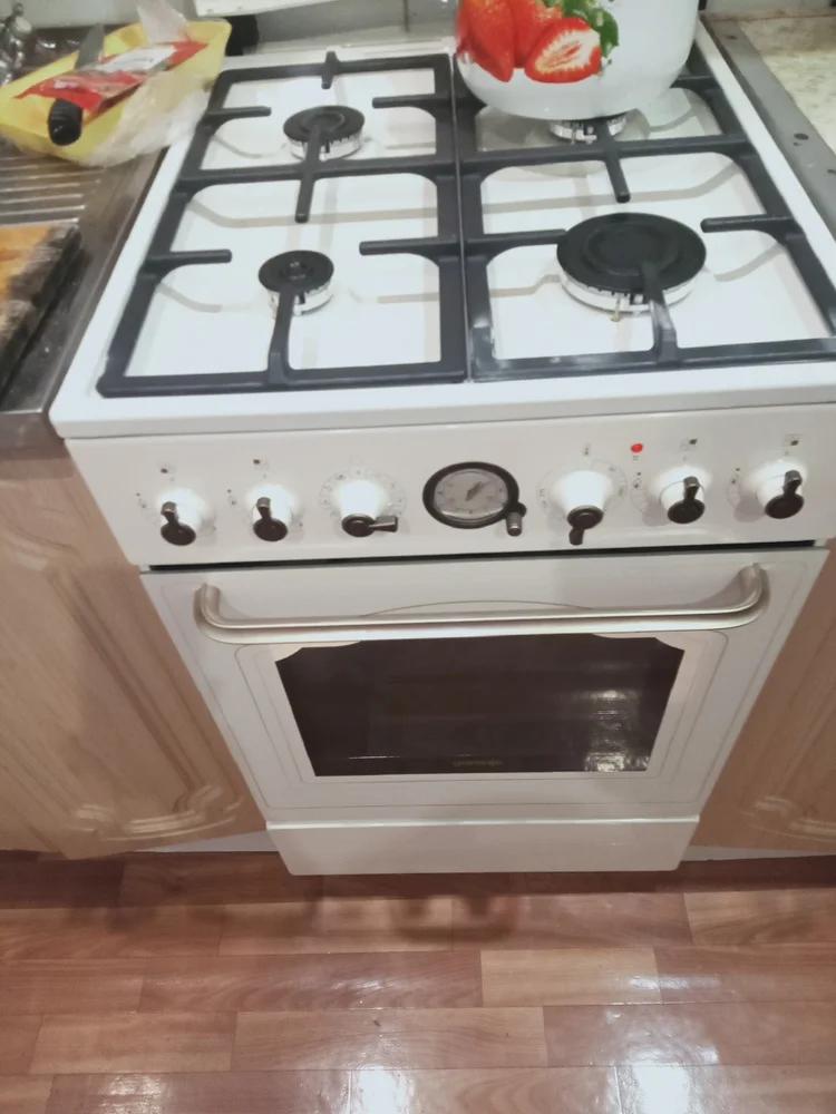Плита комбинированная Gorenje GKS5B70CLI бежевый, конфорок 4 газовых, духовка 70 л, 50 см x 85 см x 59.4 см