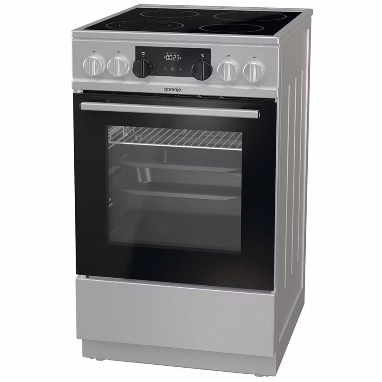 Плита электрическая Gorenje GEC5A41WG белый, конфорок 4 электрических, духовка 62 л, 50 см x 85 см x 59.4 см