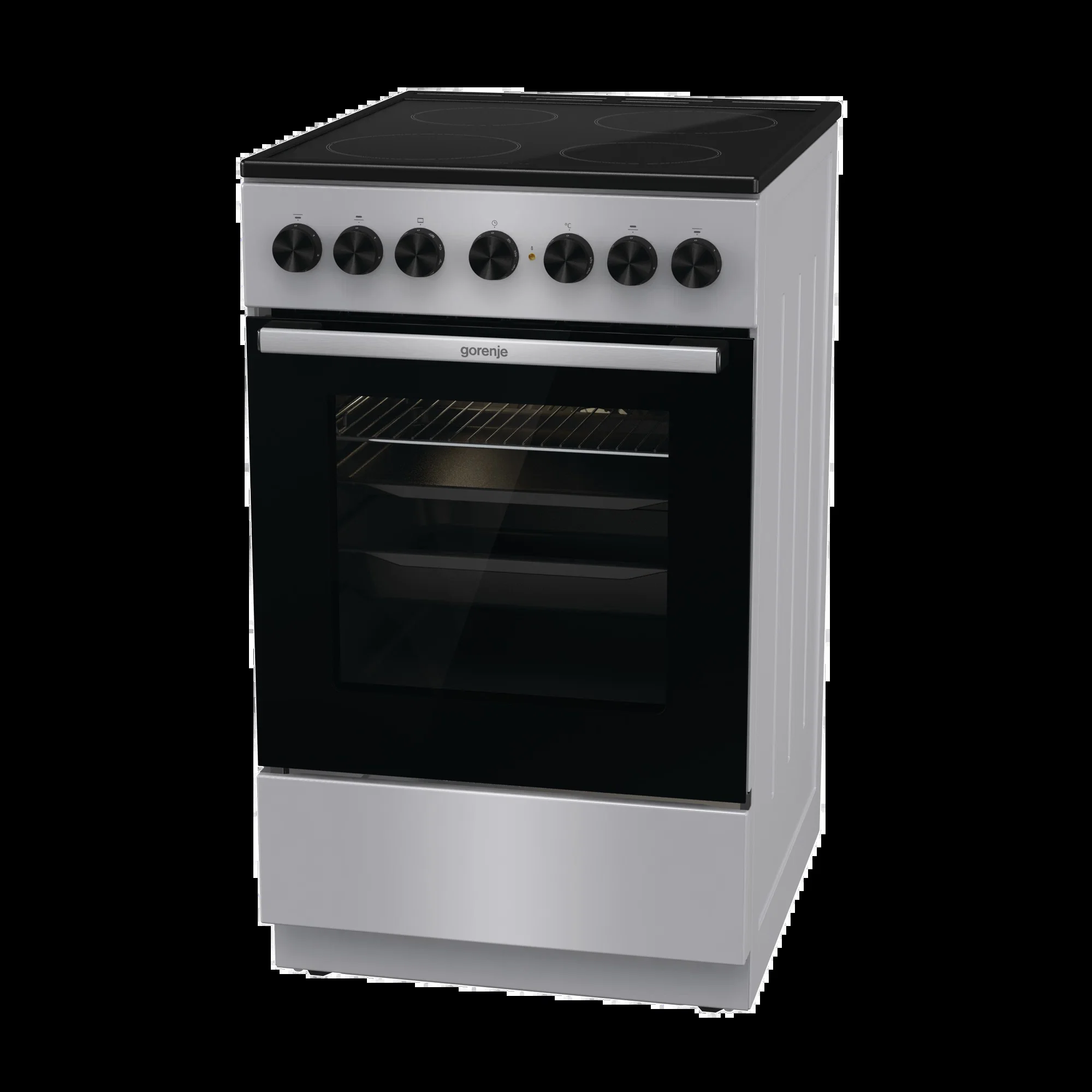 Плита электрическая Gorenje GEC5B41SG серый, конфорок 4 шт, духовка 62 л, 50 см x 85 см x 59.4 см