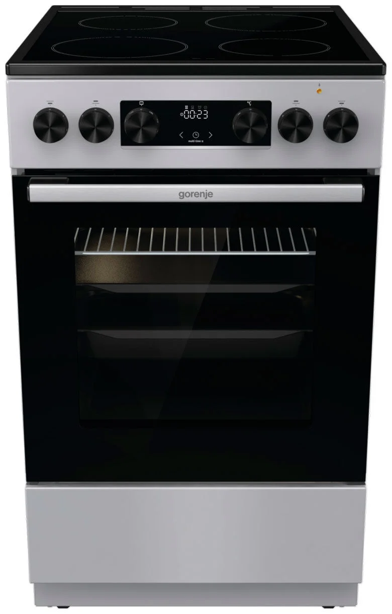 Плита электрическая Gorenje GEC5B41SG серый, конфорок 4 шт, духовка 62 л, 50 см x 85 см x 59.4 см