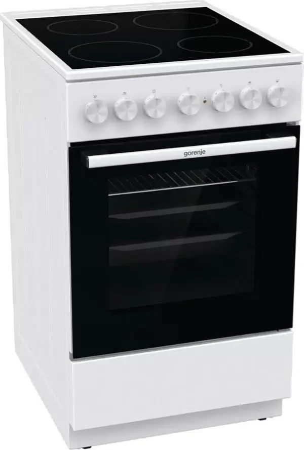 Плита электрическая Gorenje GEC5B41WG белый, конфорок 4 электрических, духовка 62 л, 50 см x 85 см x 59.4 см