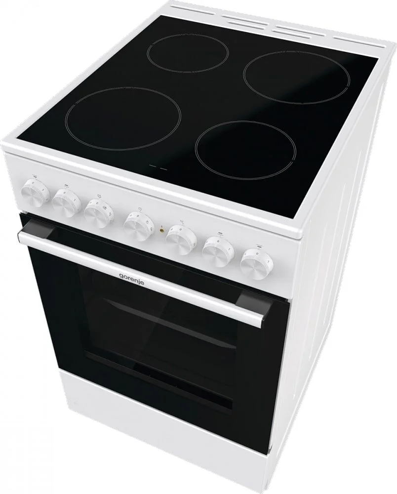 Плита электрическая Gorenje GEC5C42WG белый, конфорок 4 электрических, духовка 70 л, 50 см x 85 см x 59.4 см (без крышки)