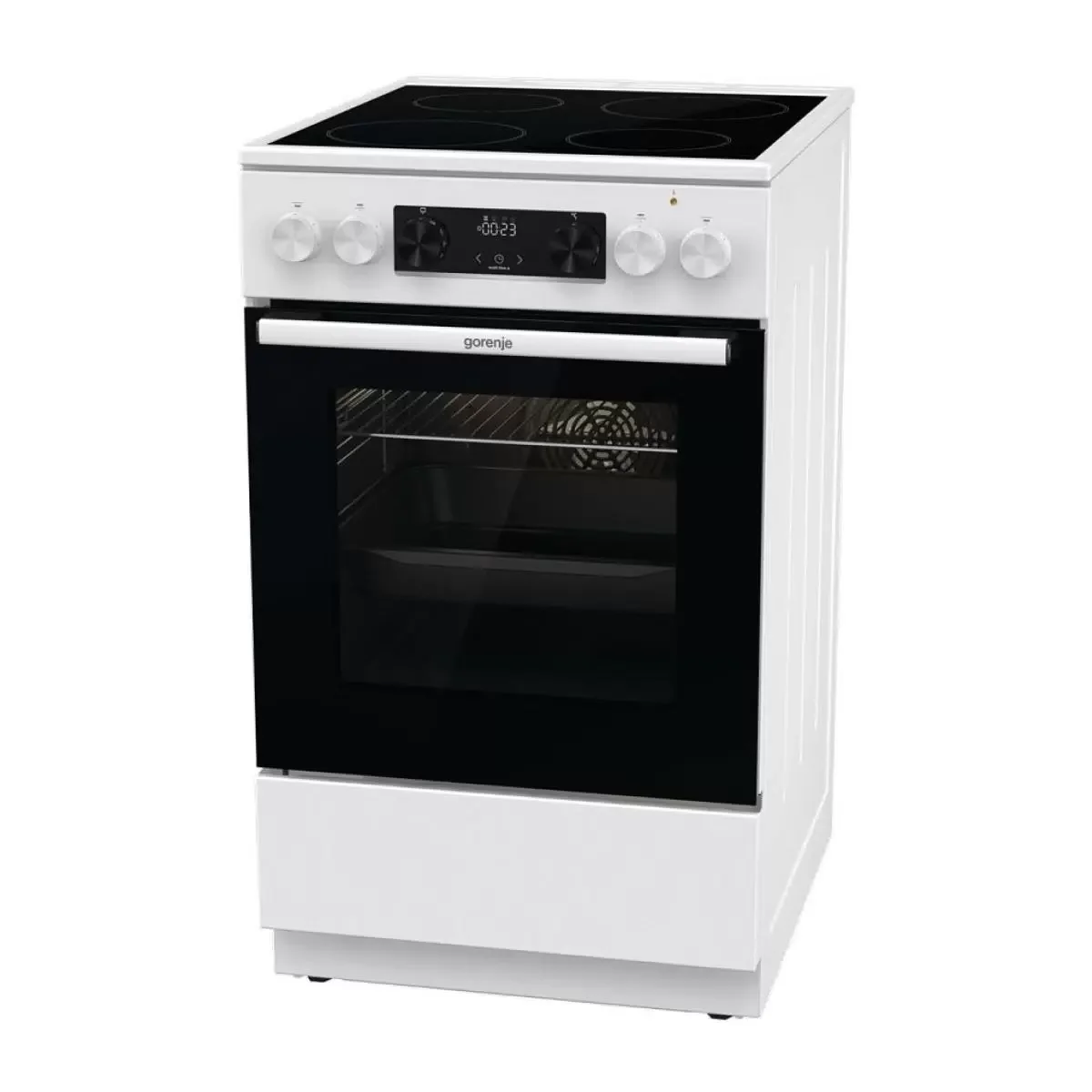 Плита электрическая Gorenje GEC5C61WG белый, конфорок 4 электрических, духовка 70 л, 50 см x 85 см x 59.4 см (без крышки)