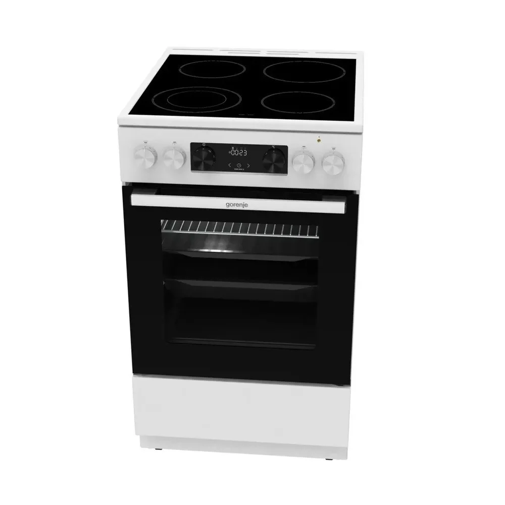 Плита электрическая Gorenje GEC5C61WG белый, конфорок 4 электрических, духовка 70 л, 50 см x 85 см x 59.4 см (без крышки)