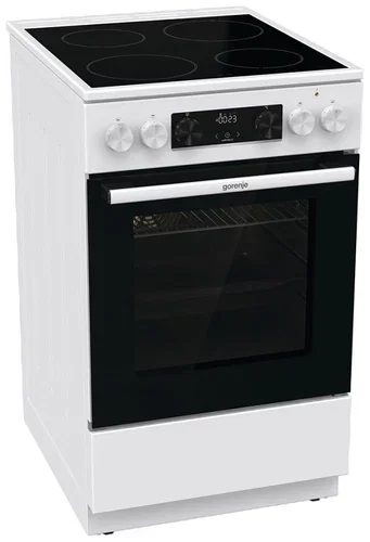 Плита электрическая Gorenje GEC5C61WG белый, конфорок 4 электрических, духовка 70 л, 50 см x 85 см x 59.4 см (без крышки)