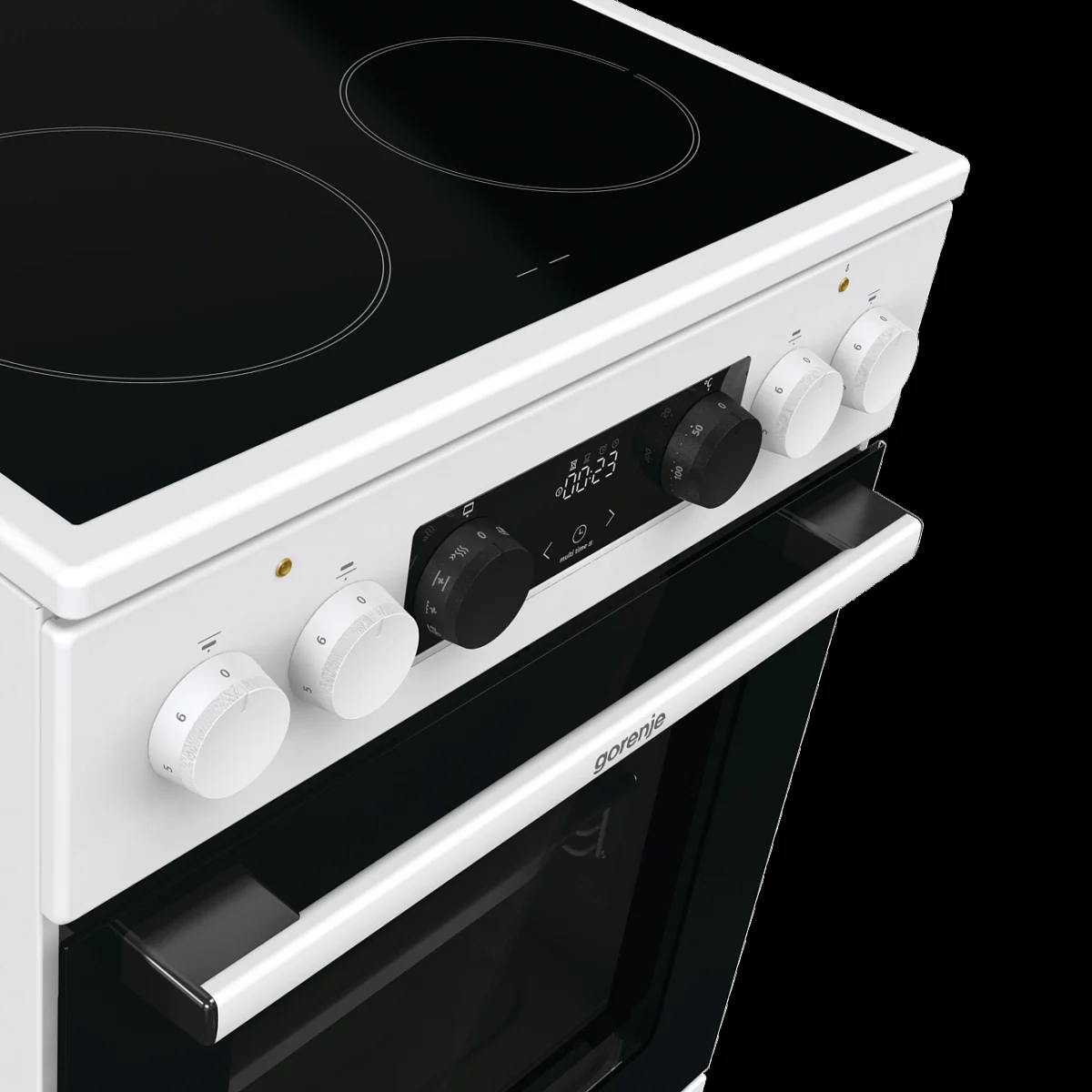 Плита электрическая Gorenje GEC5C61WG белый, конфорок 4 электрических, духовка 70 л, 50 см x 85 см x 59.4 см (без крышки)
