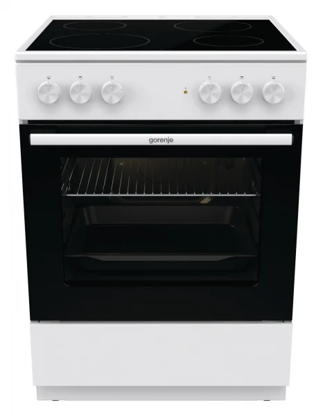 Плита электрическая Gorenje GEC6A11WG белый, конфорок 4 шт, духовка 65 л, 60 см x 85 см x 60 см