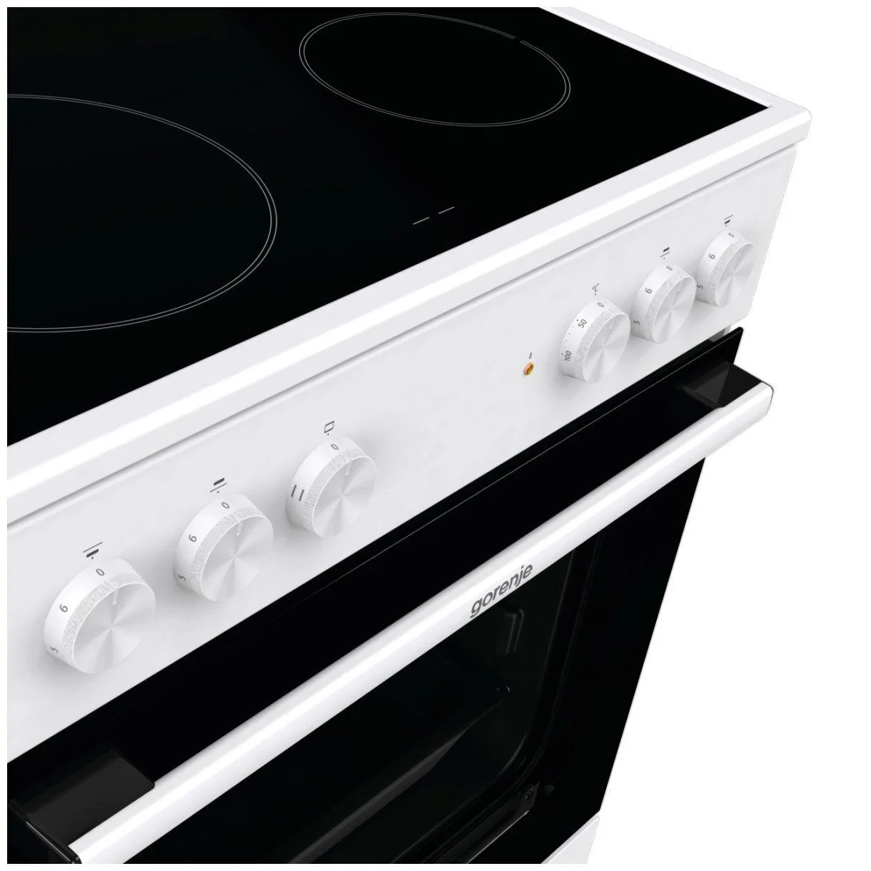 Плита электрическая Gorenje GEC6A11WG белый, конфорок 4 шт, духовка 65 л, 60 см x 85 см x 60 см