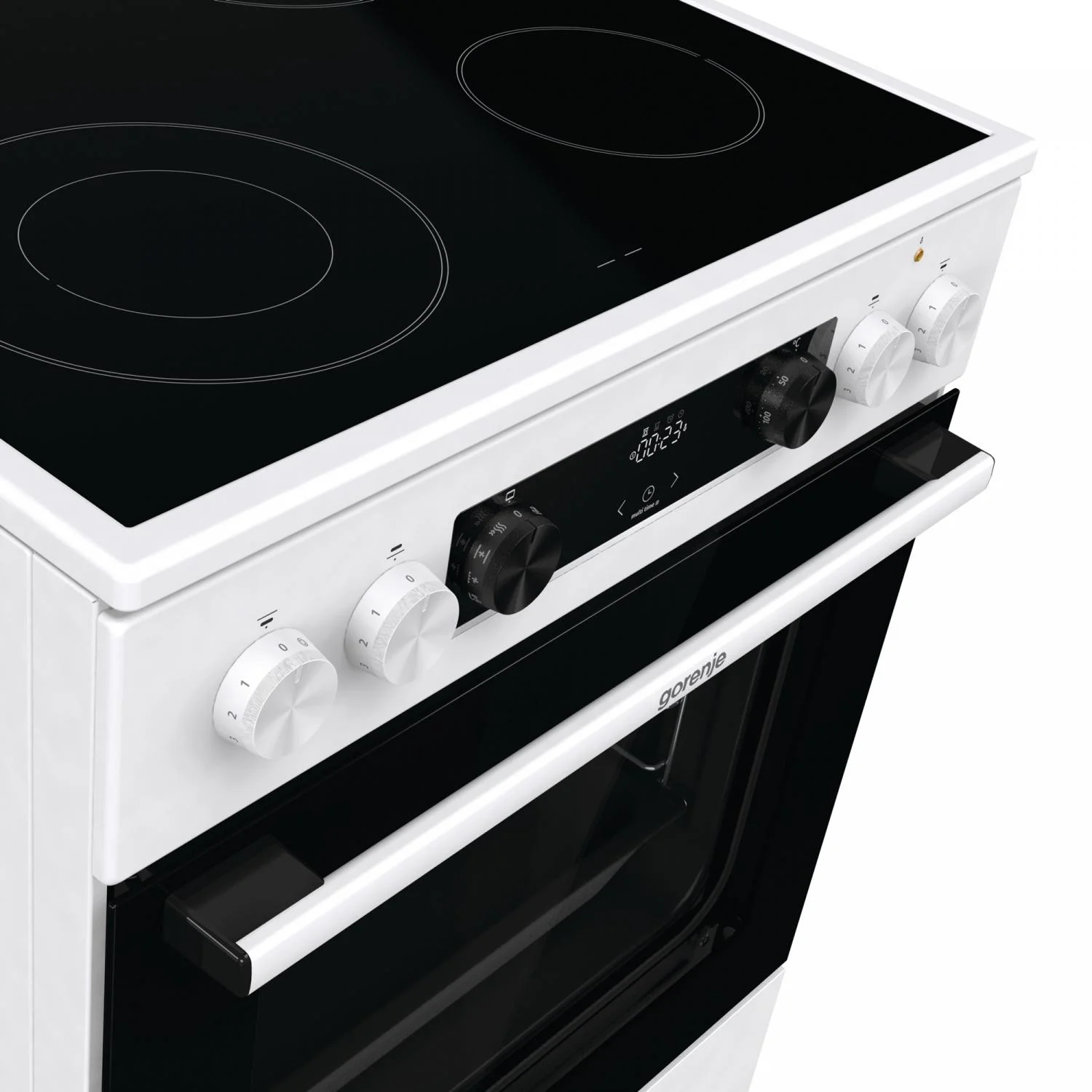 Плита электрическая Gorenje GEC6C40WD белый, конфорок 4 электрических, духовка 71 л, 60 см x 85 см x 60 см