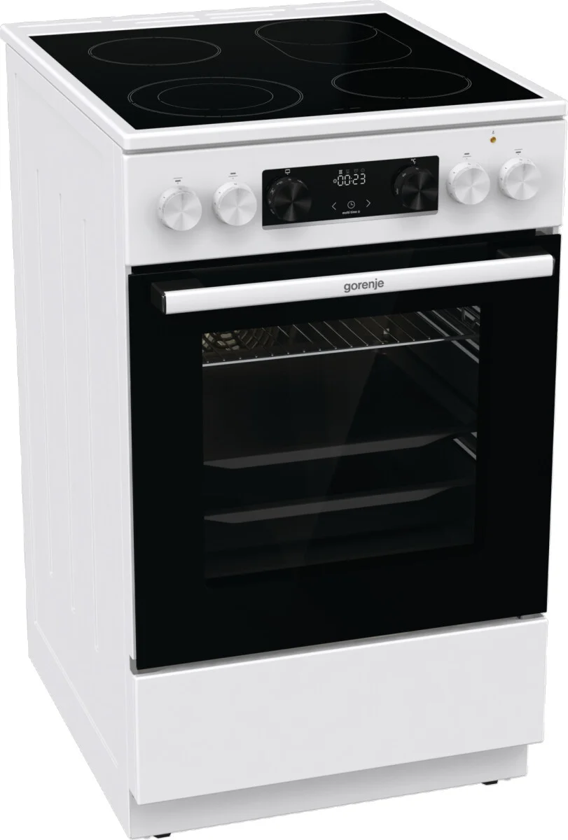 Плита электрическая Gorenje GECS5C70WA белый, конфорок 4 электрических, духовка 70 л, 50 см x 85 см x 59.4 см