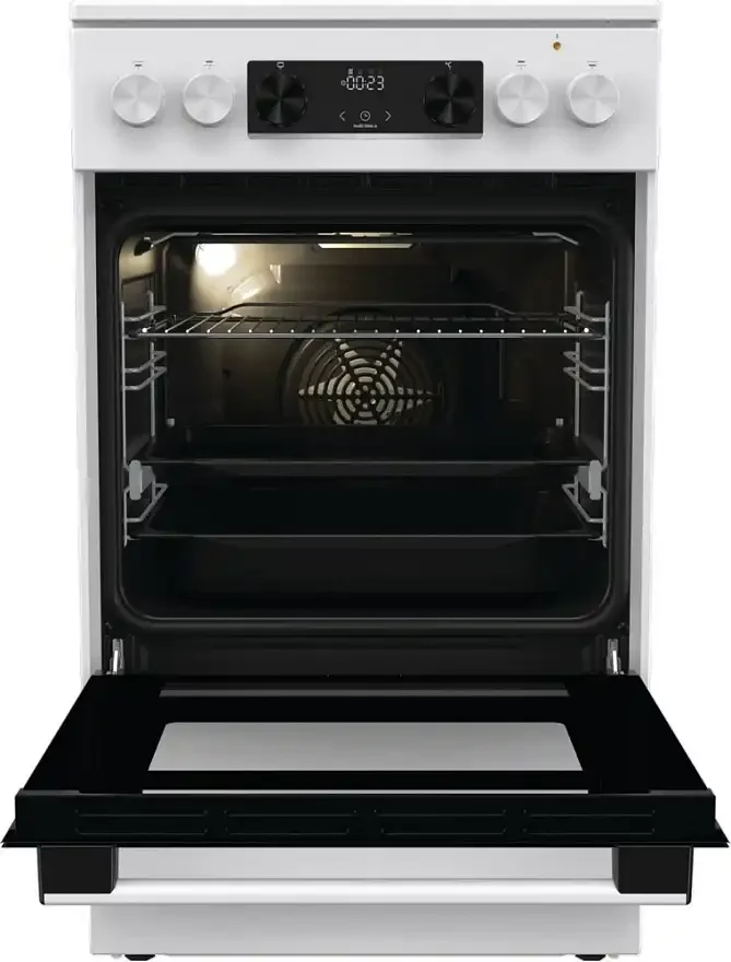 Плита электрическая Gorenje GECS5C70WA белый, конфорок 4 электрических, духовка 70 л, 50 см x 85 см x 59.4 см