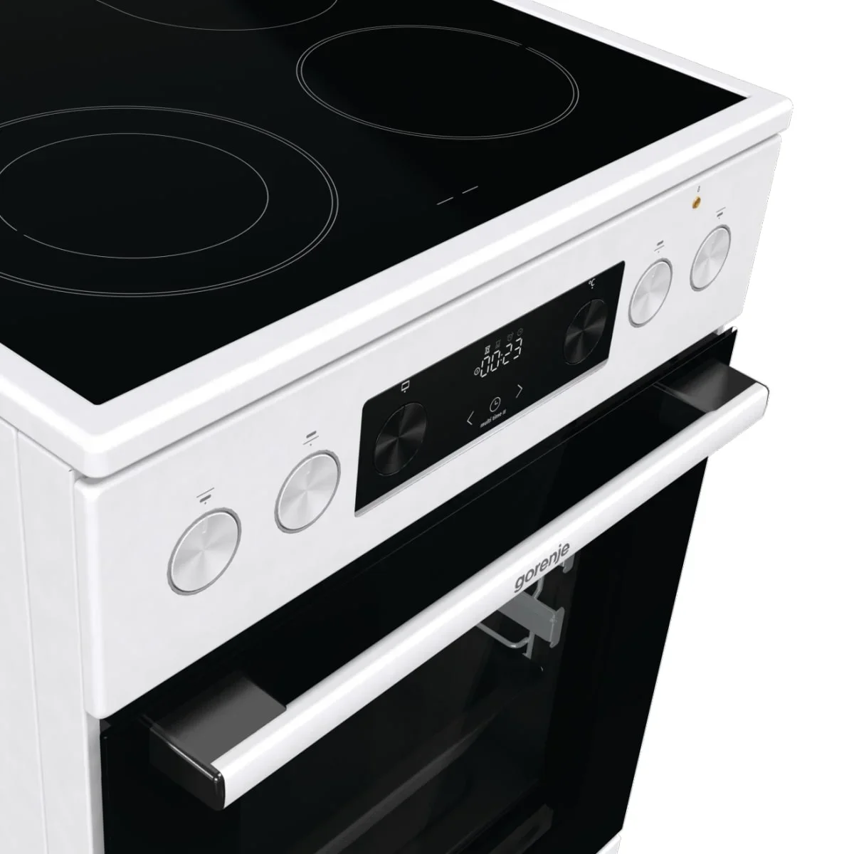 Плита электрическая Gorenje GECS5C70WA белый, конфорок 4 электрических, духовка 70 л, 50 см x 85 см x 59.4 см