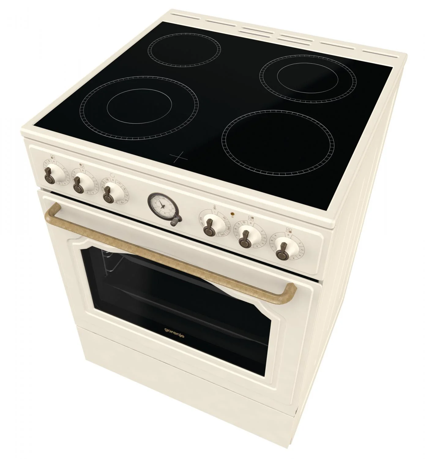 Плита электрическая Gorenje GECS6B70CLI бежевая, конфорок 4 электрических, духовка 71 л, 60 см x 85 см x 60 см